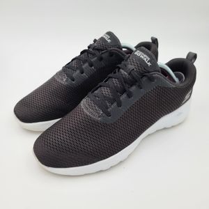 Skechers Go Walk Joy Lace Up Athletic Shoes Black Mesh SN 15601 Womens Size 10
